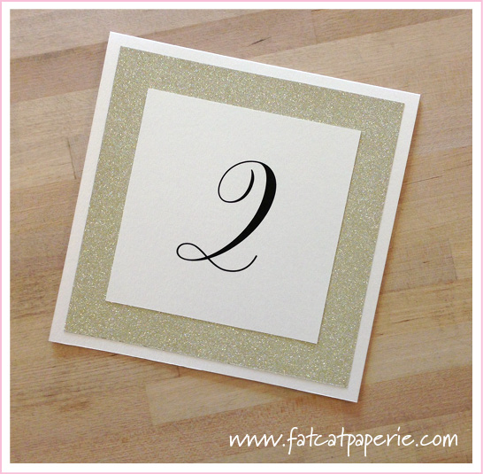 3-Layer Glitter Table Numbers