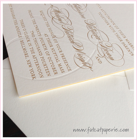 Bean/Wright Gold Foil Invitation