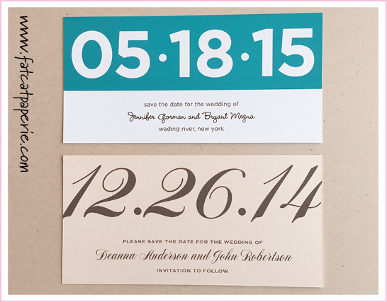 Large Date Save the Dates