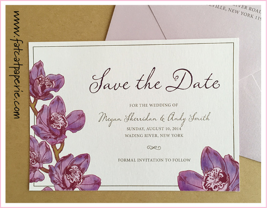 Fat Cat Orchid Save the Date