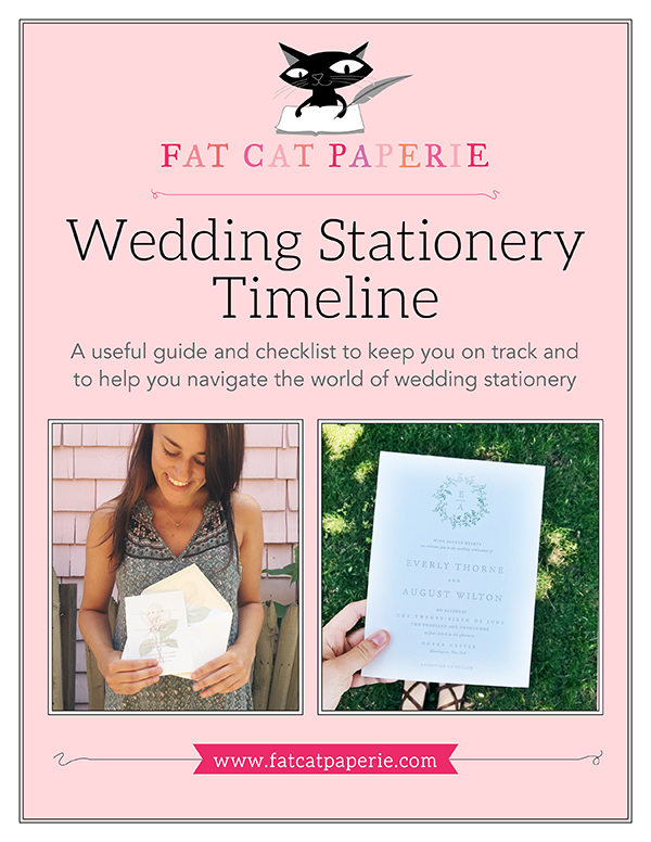 wedding stationery timelime