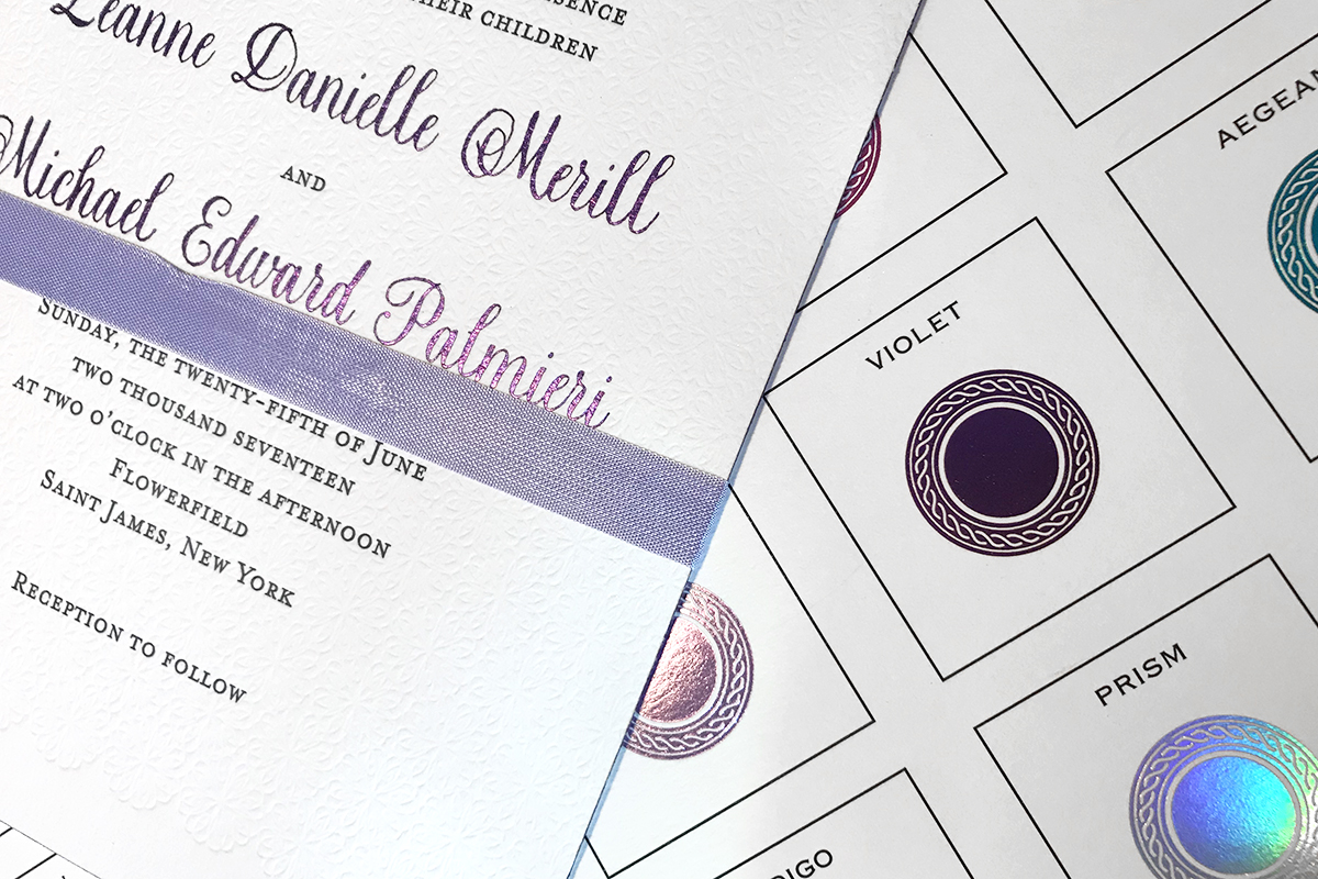 Foil Pressed Wedding Invitations | Foil Invitation Printing | Fat Cat Paperie